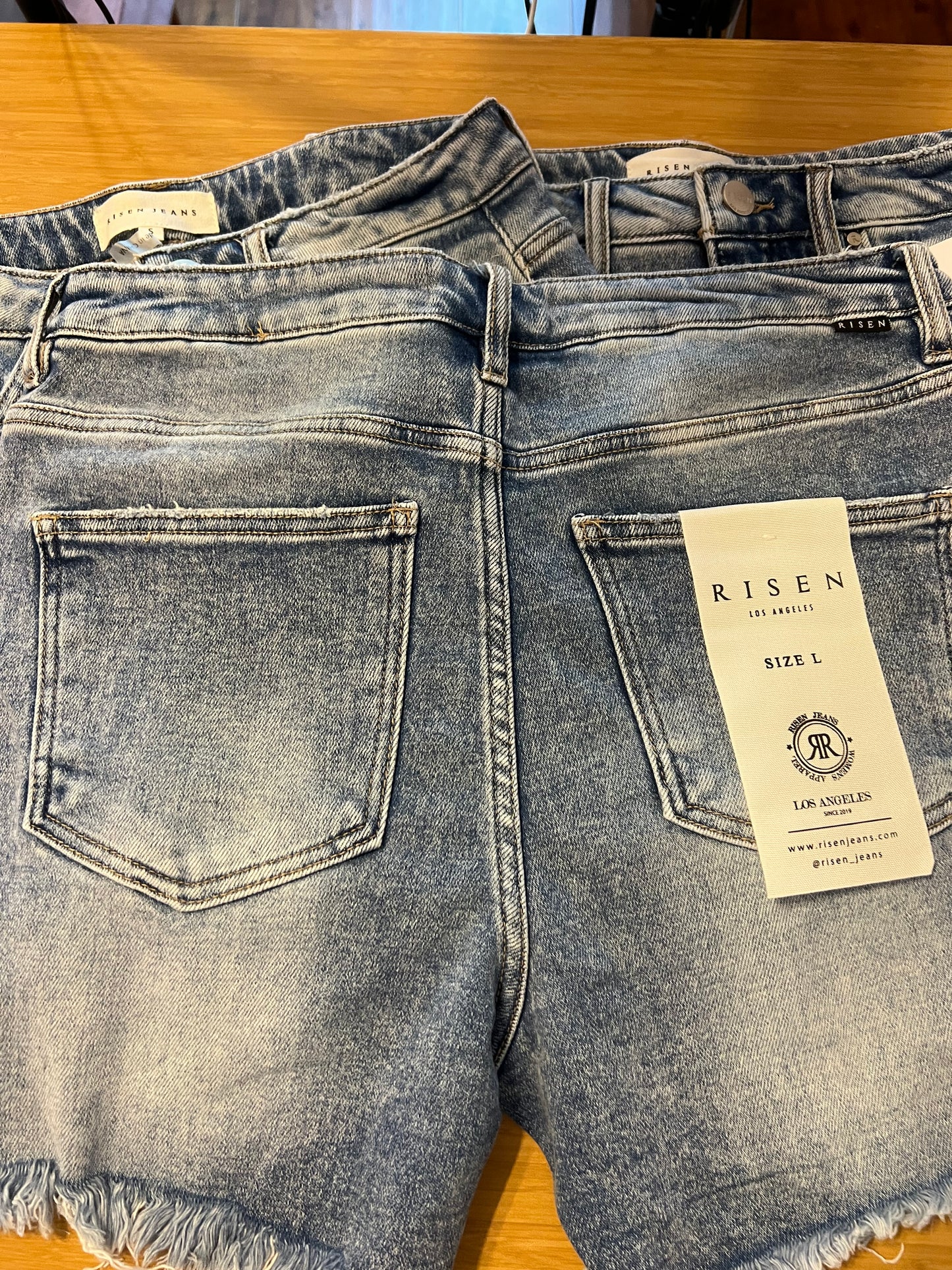 Tummy Control High Rise Jean Shorts