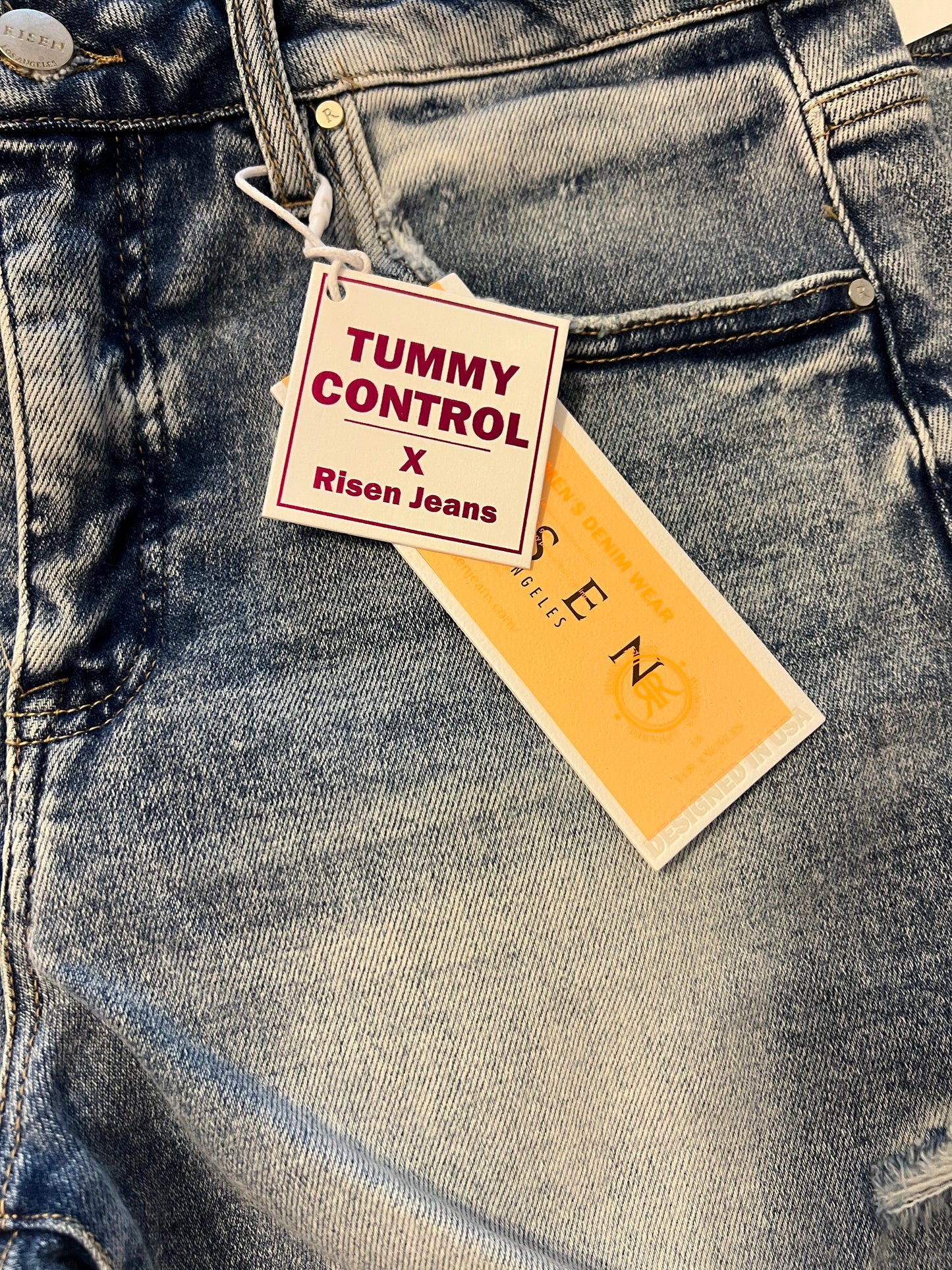 Tummy Control High Rise Jean Shorts
