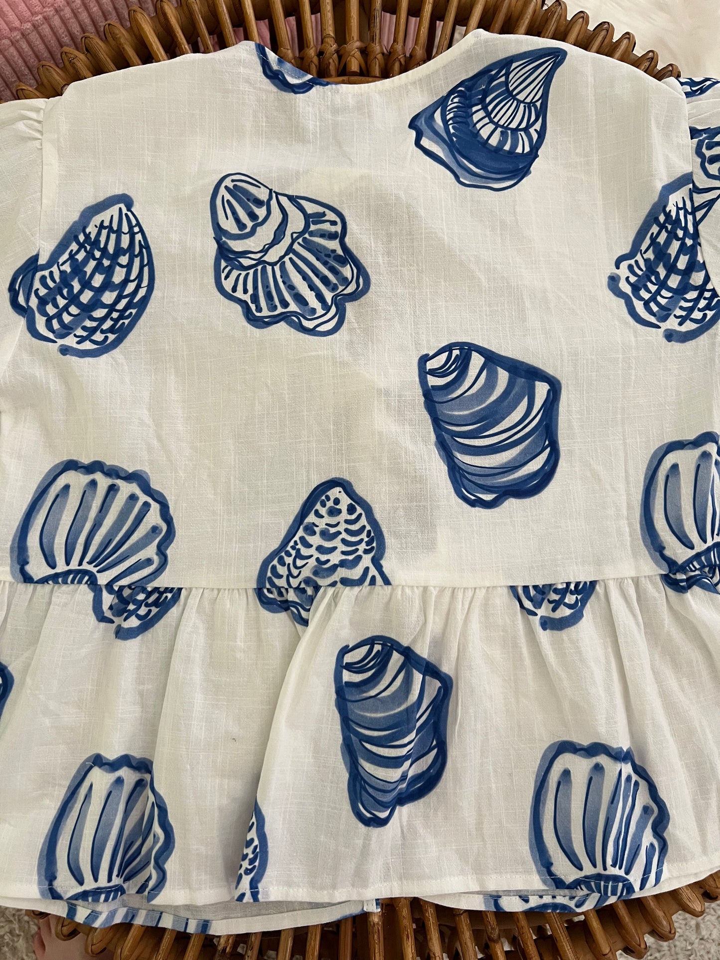 She Sells Sea Shells Peplum Top - FINAL SALE