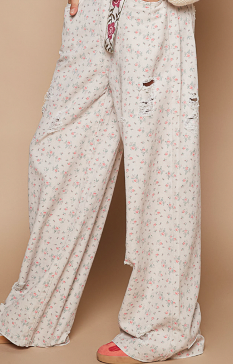 Let's Talk About It Ditsy Floral Jeans