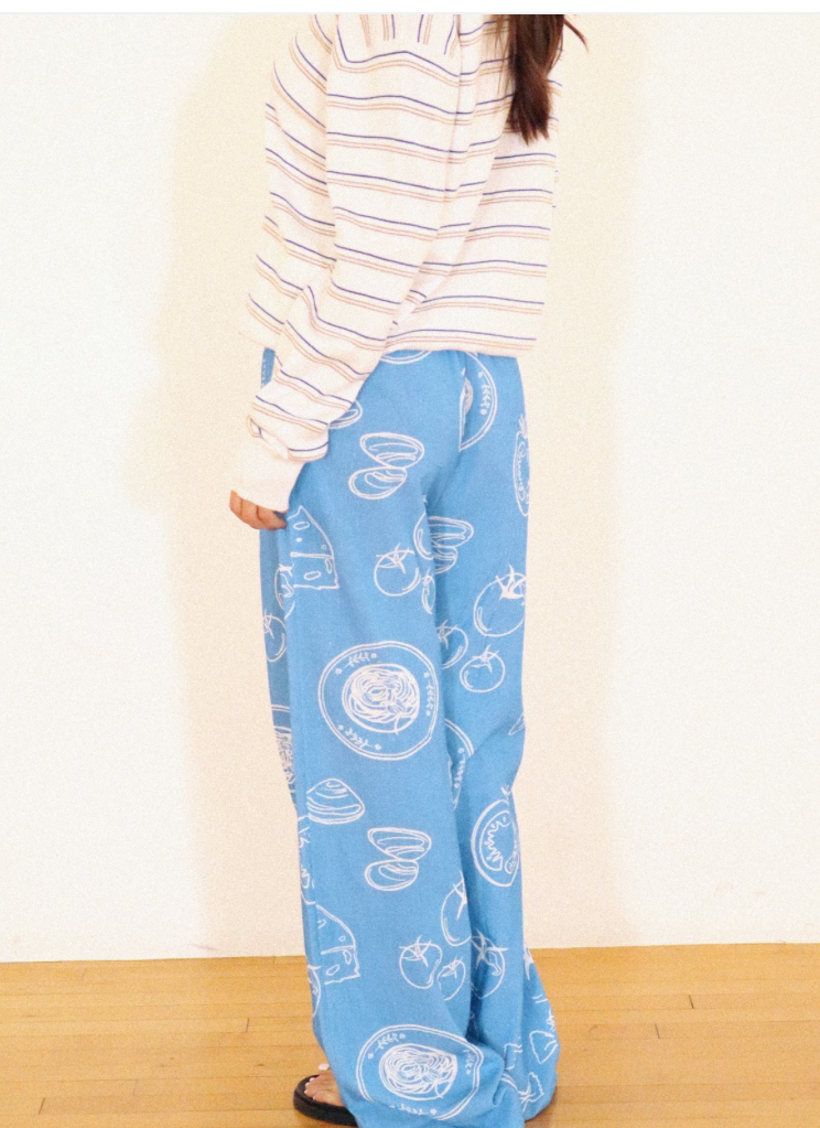 Date Night Foodie Print Lounge Pant - FINAL SALE