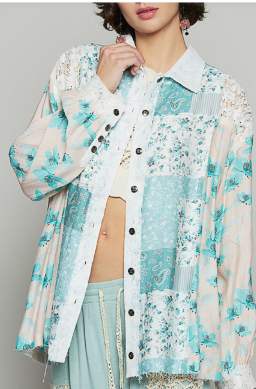 Enchanted Oversized Button Up Top