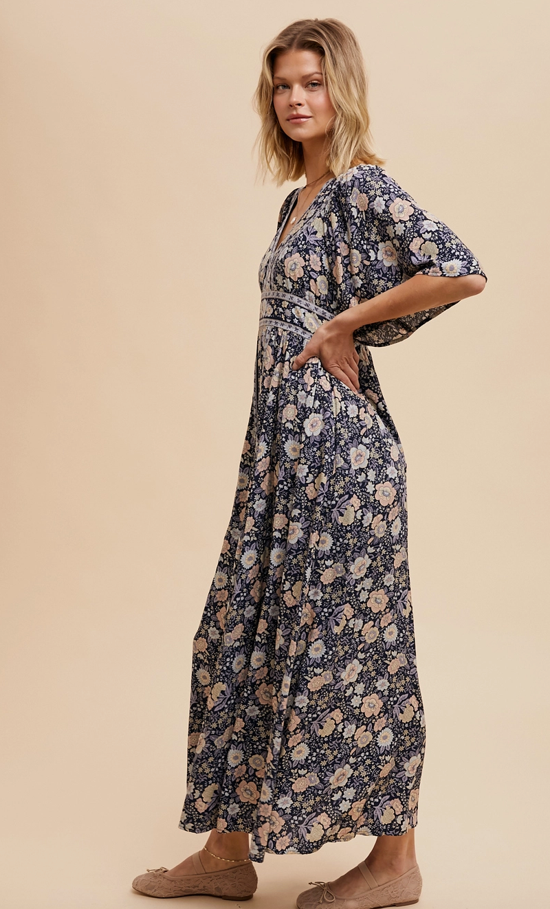 Flutter Sleeve Maxi Dress