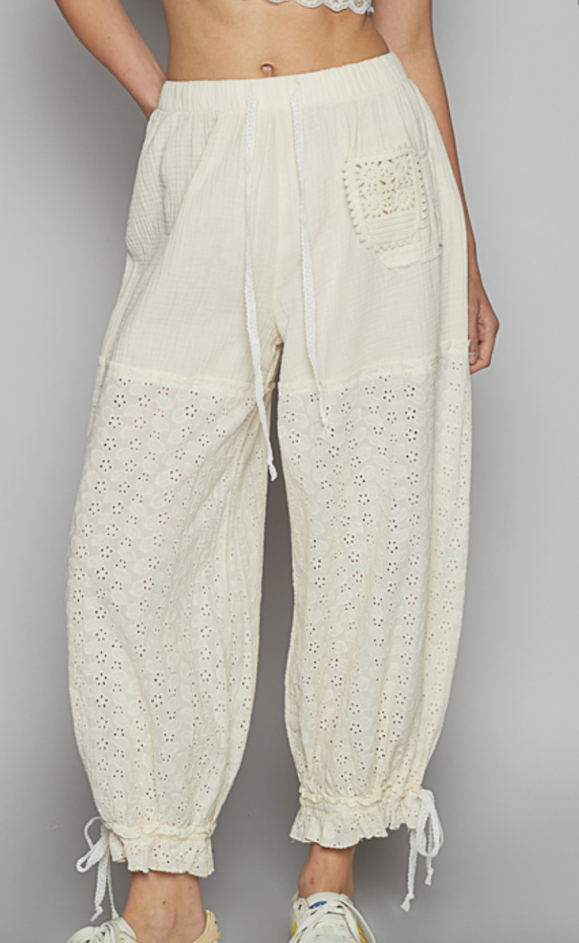 Spring Breeze Gauze Pants - Natural