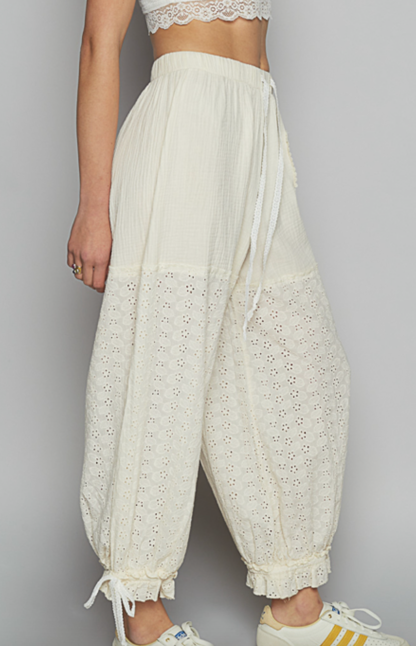 Spring Breeze Gauze Pants - Natural