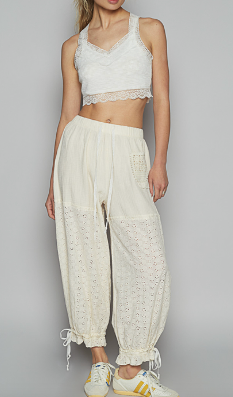 Spring Breeze Gauze Pants - Natural
