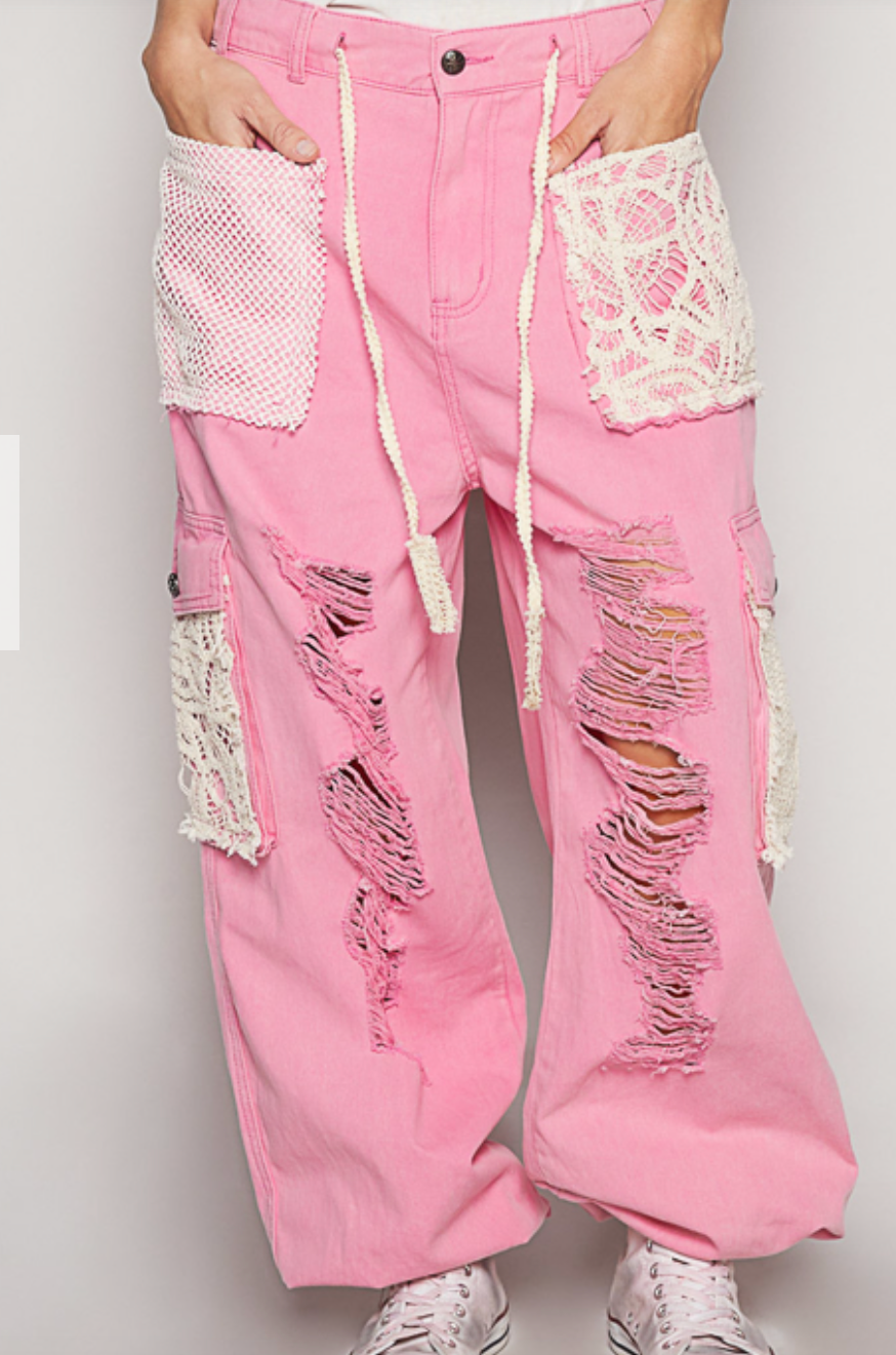 Pink Blossoms Jogger Jeans