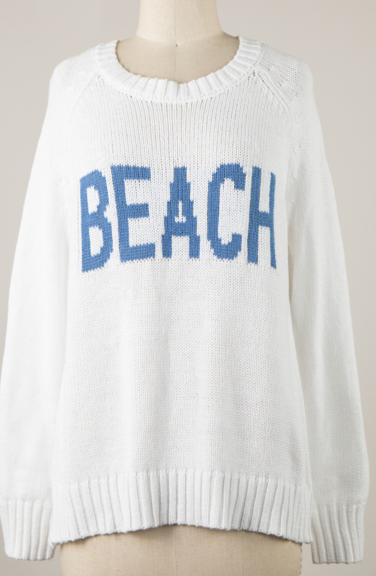 Lets Go To The Beach Sweater - Blue