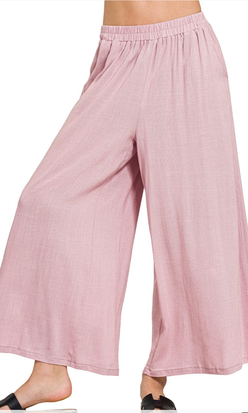 Effortless Woven Pant - Dusty Rose