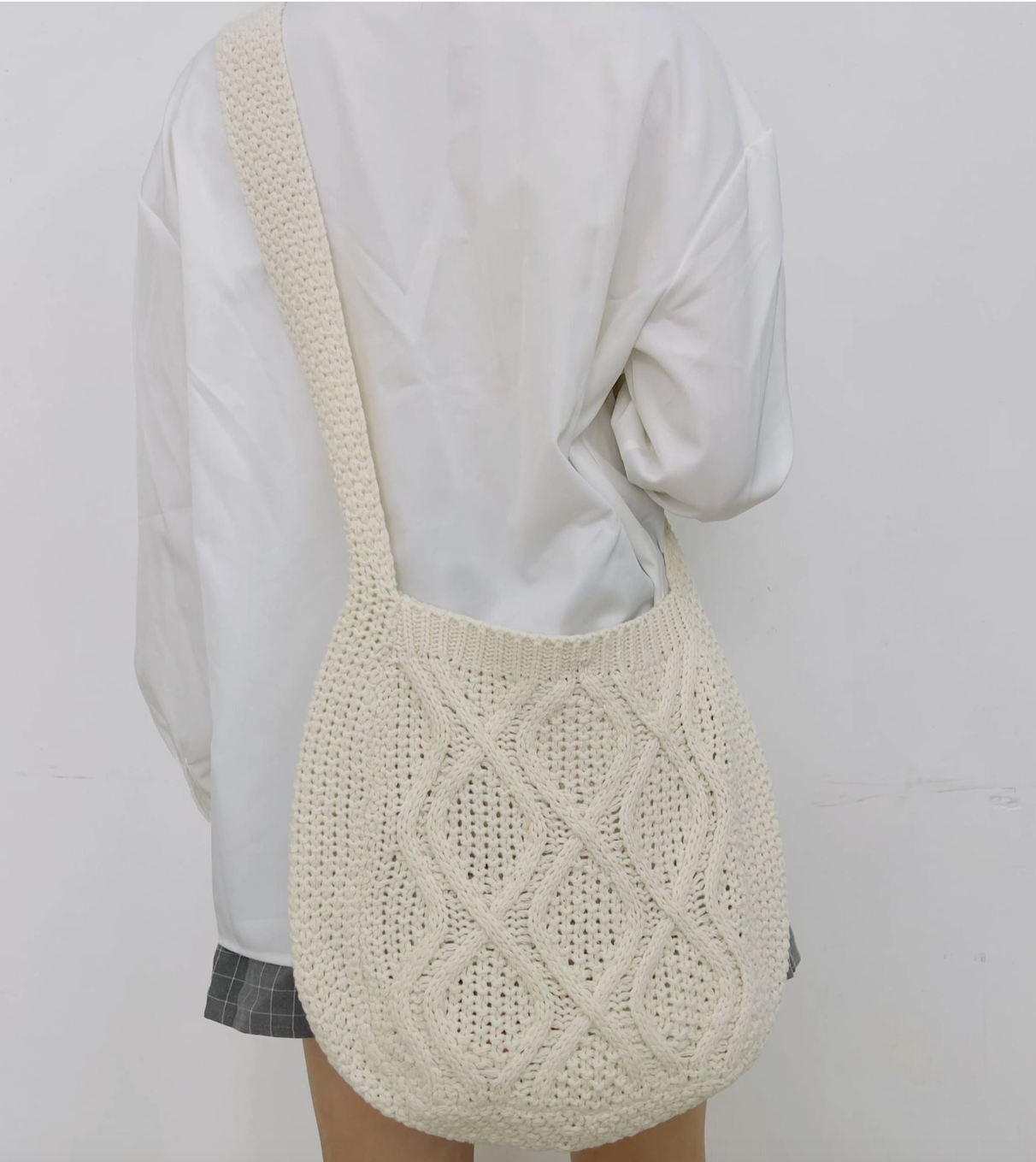 Knit Cross Body Tote