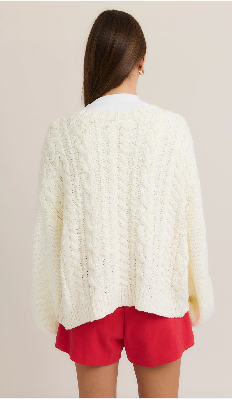 I'm Yours Tie Front Cardigan - Ivory