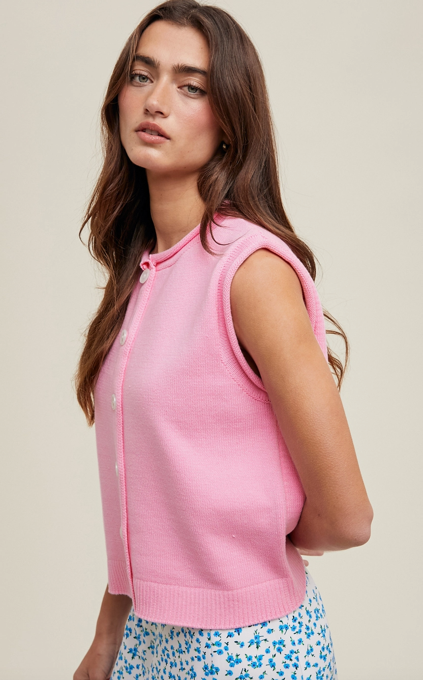 Happy Hour Knit Top - Pink - FINAL SALE