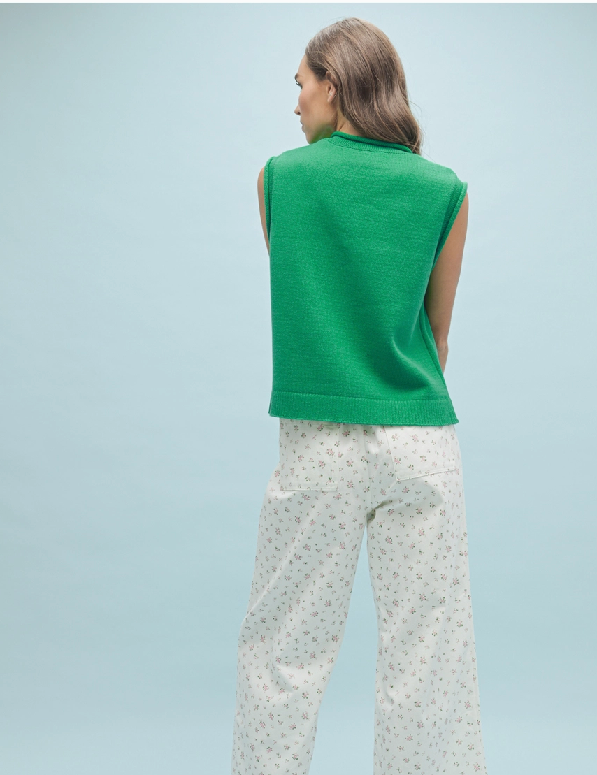 Happy Hour Knit Top - Green - FINAL SALE