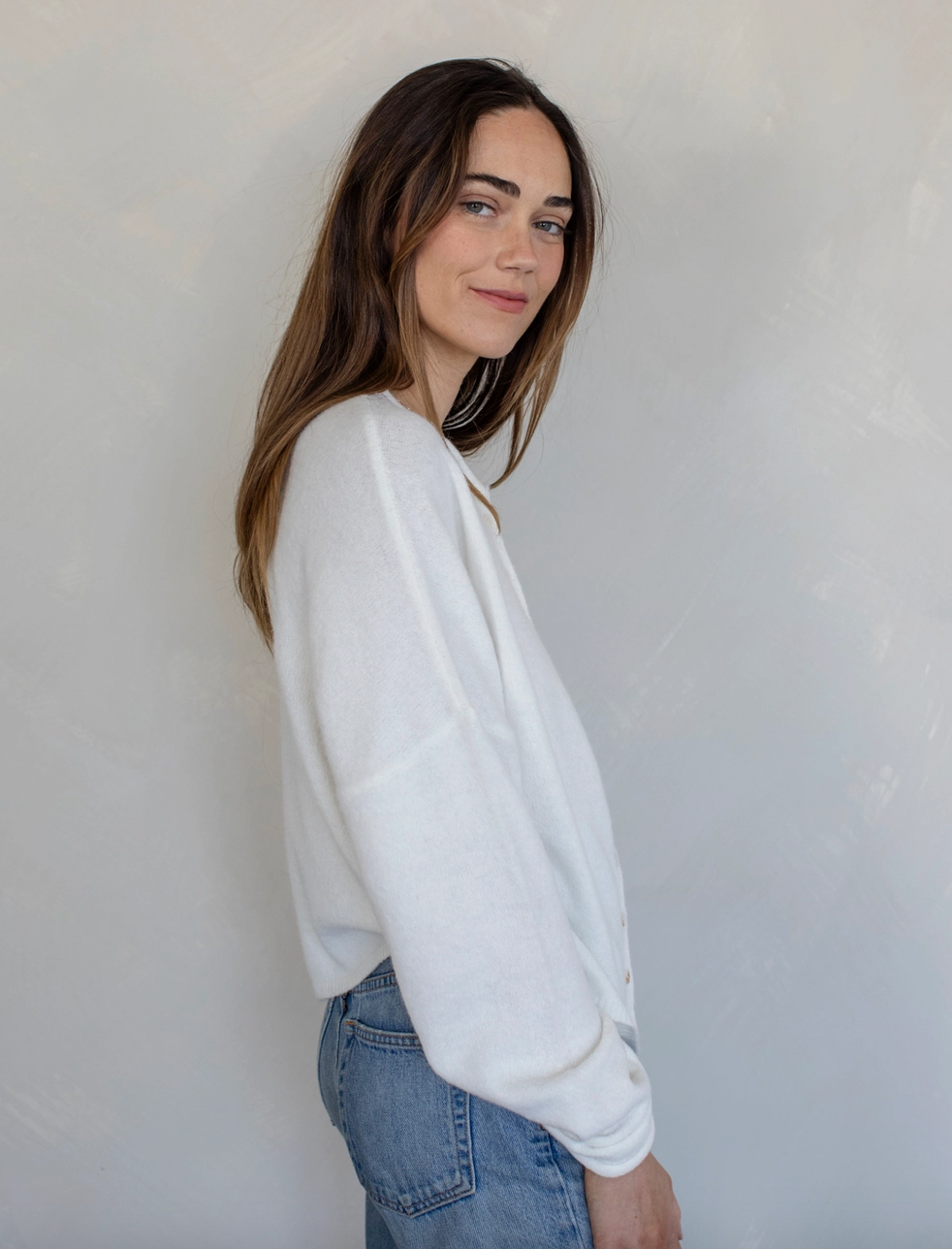 In The Moment Cardigan - Cloud White