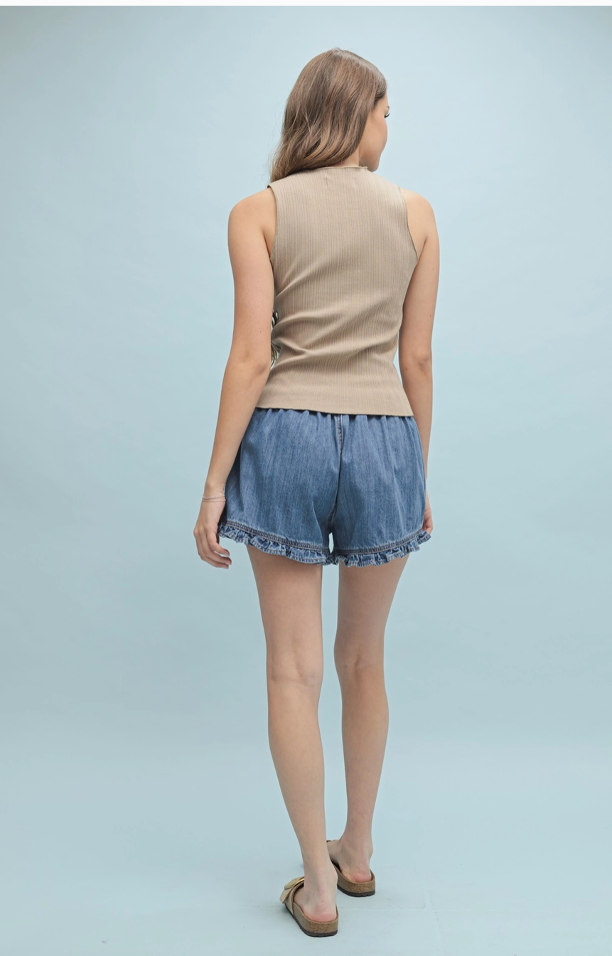 Washed Ashore Ruffled Shorts