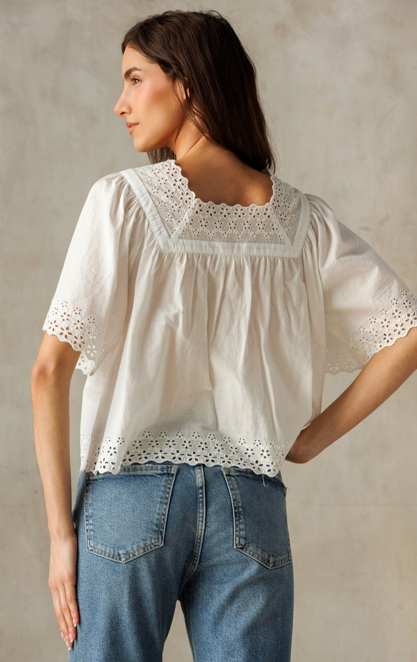 Salt Kissed Eyelet Top