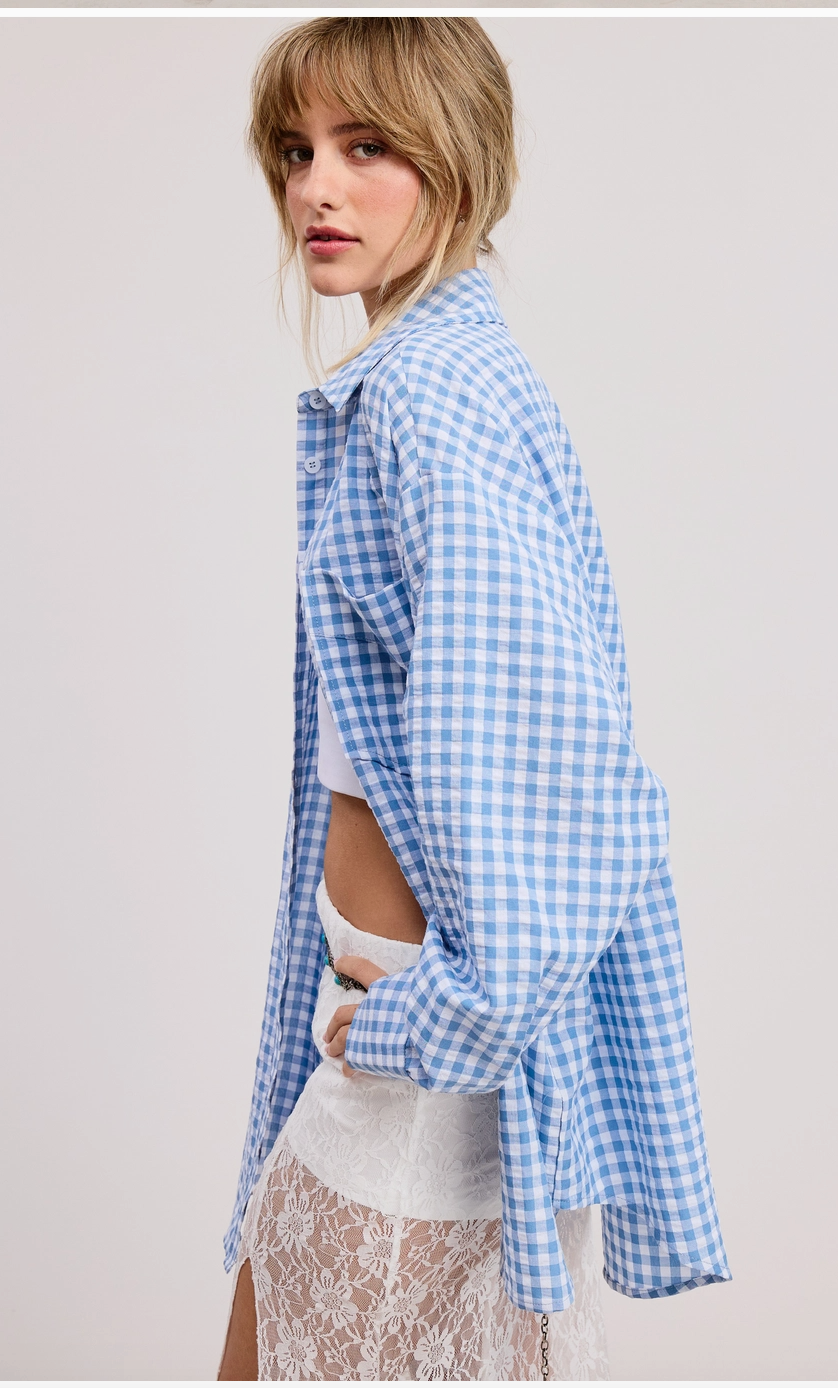 Americana Oversized Shirt - Blue