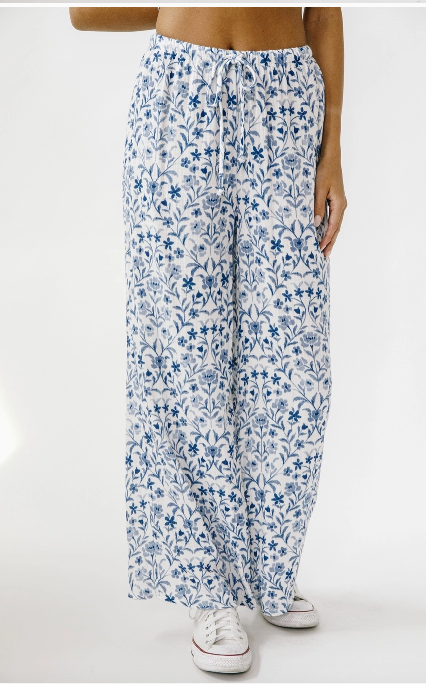 Beachy Blooms Floral Pants