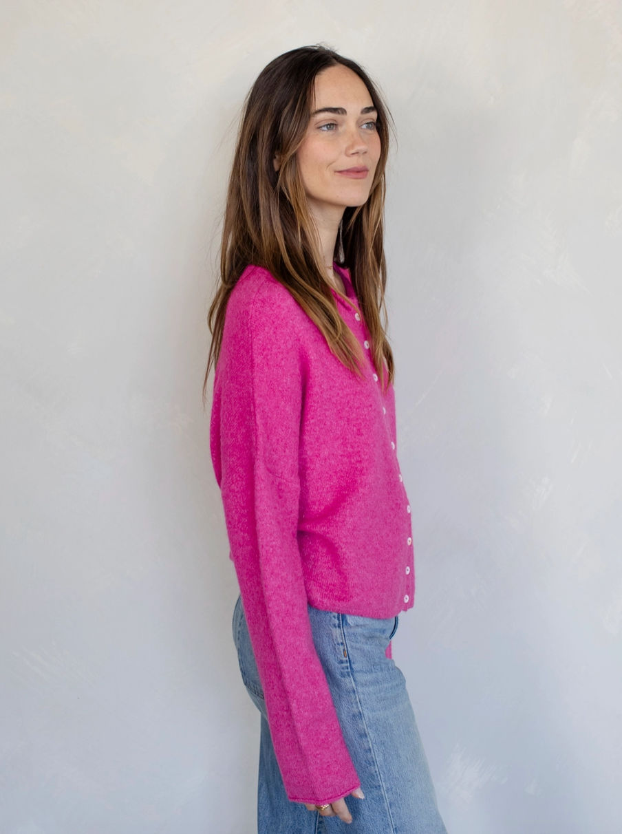 In The Moment Cardigan - Fuschia
