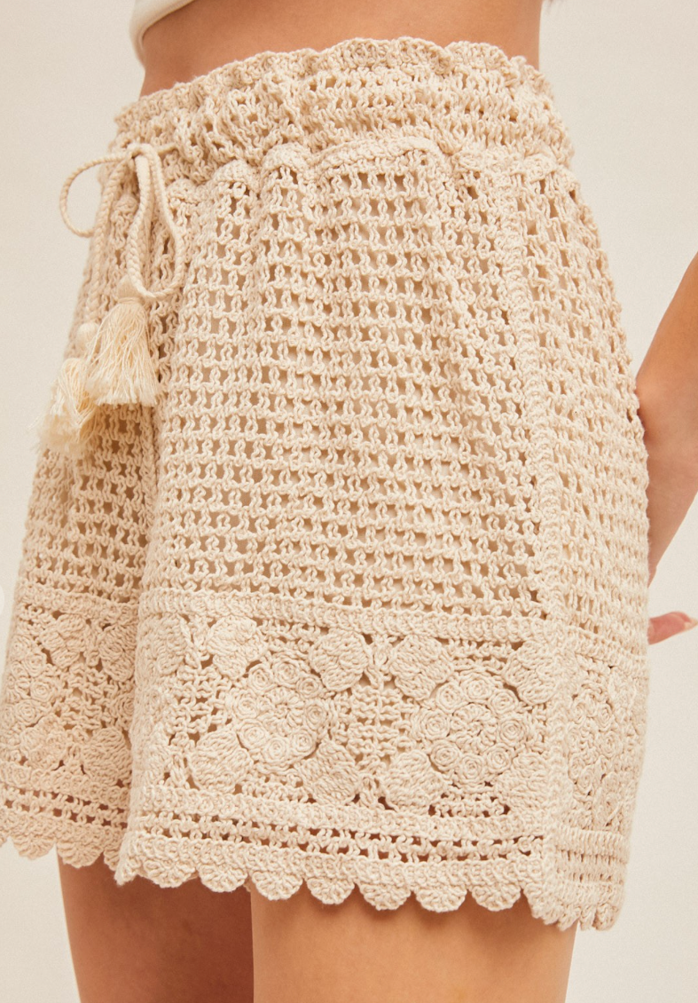 Woven Waves Crochet Shorts - FINAL SALE