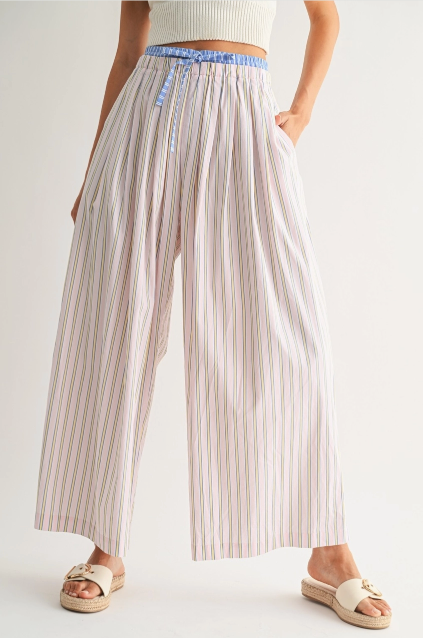 Sandy Stripes Pants - Pink - FINAL SALE
