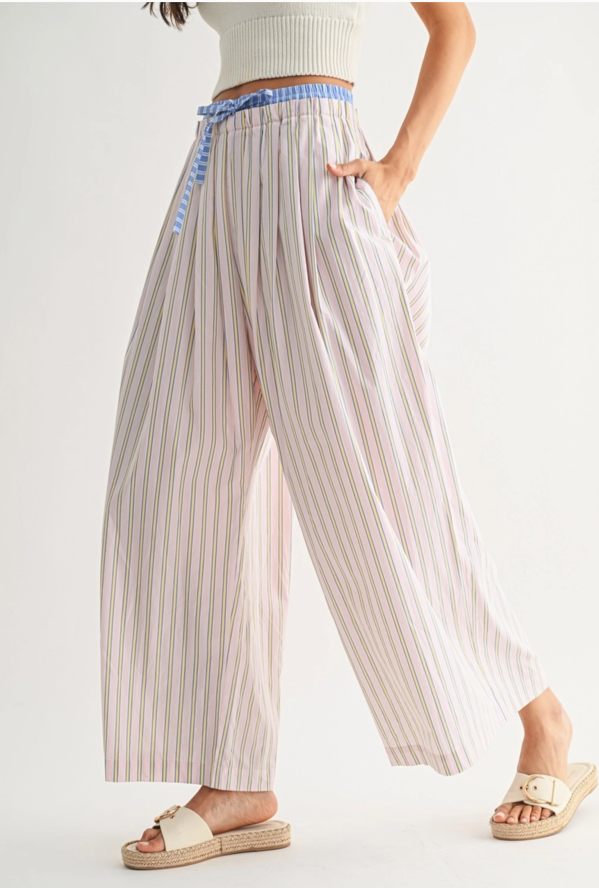 Sandy Stripes Pants - Pink - FINAL SALE