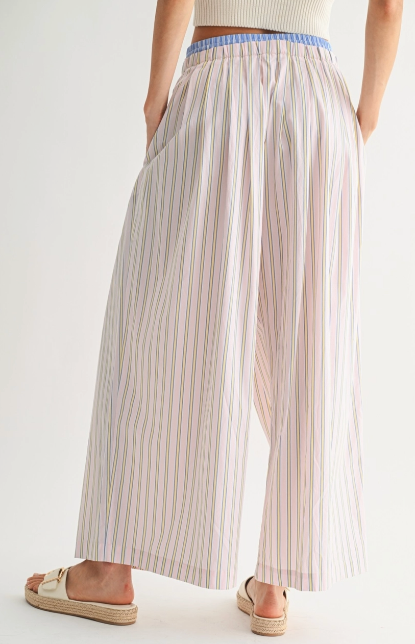 Sandy Stripes Pants - Pink - FINAL SALE