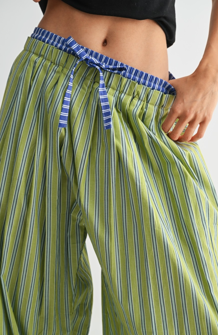 Sandy Stripes Pants - Green - FINAL SALE