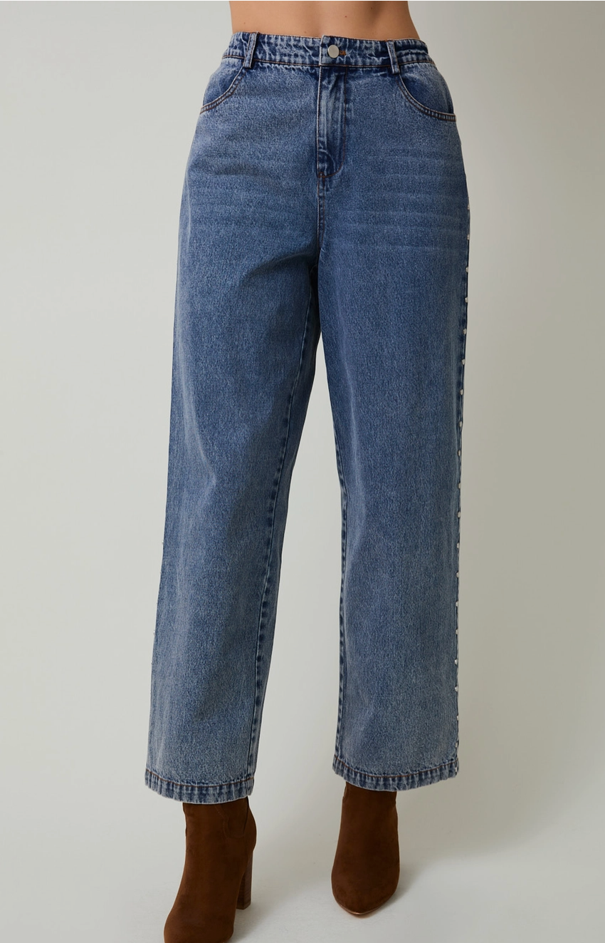 Stud Detail Denim Jeans