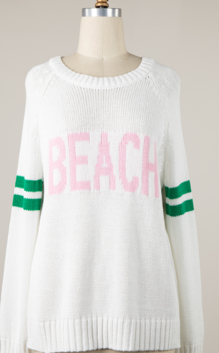 Let's Go To The Beach - Pink & Green