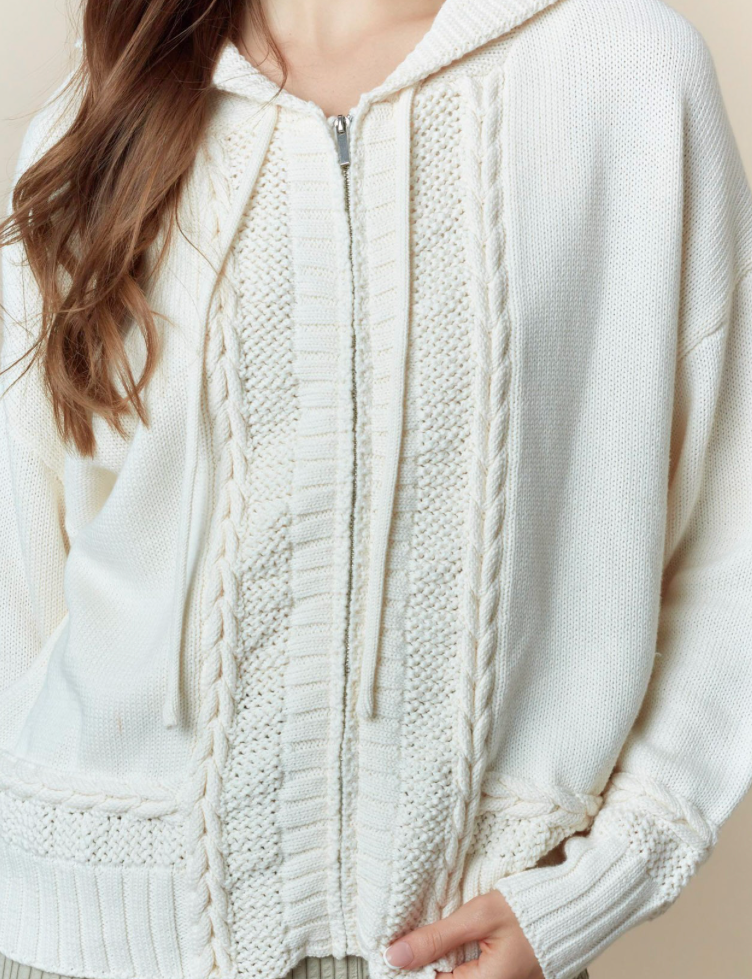 Cable Knit Zip Up Cardigan RESTOCKED!!