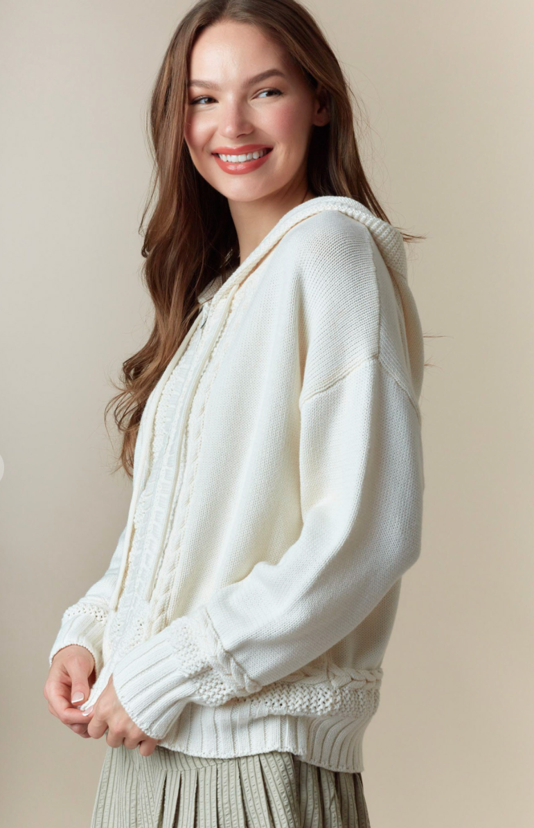 Cable Knit Zip Up Cardigan RESTOCKED!!