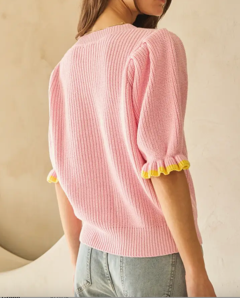 Lemon Drop Short Sleeve Sweater