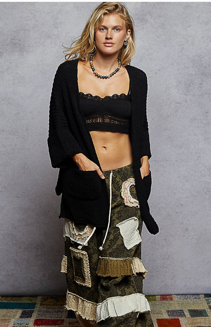 Chenille Cardigan w/ Pockets