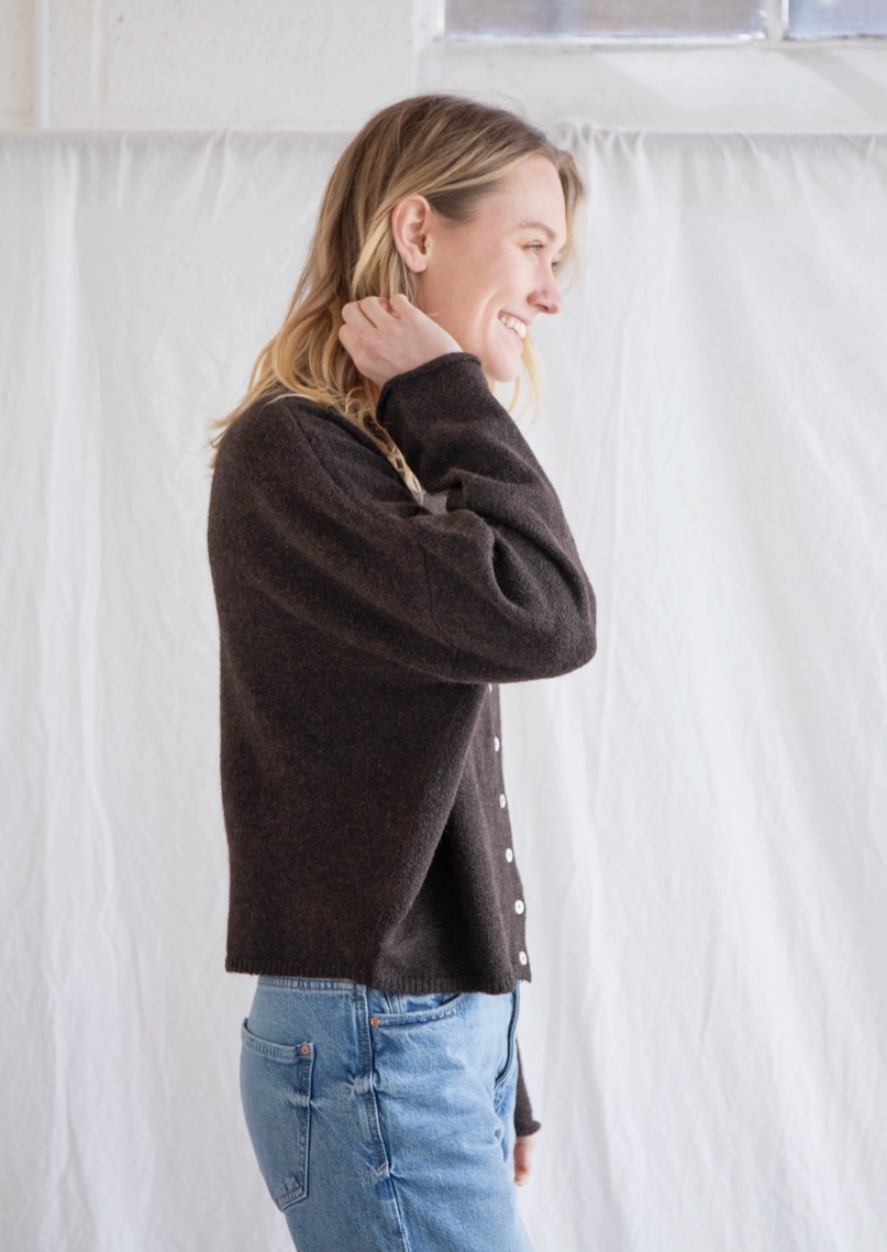 In The Moment Cardigan - Dark Chocolate
