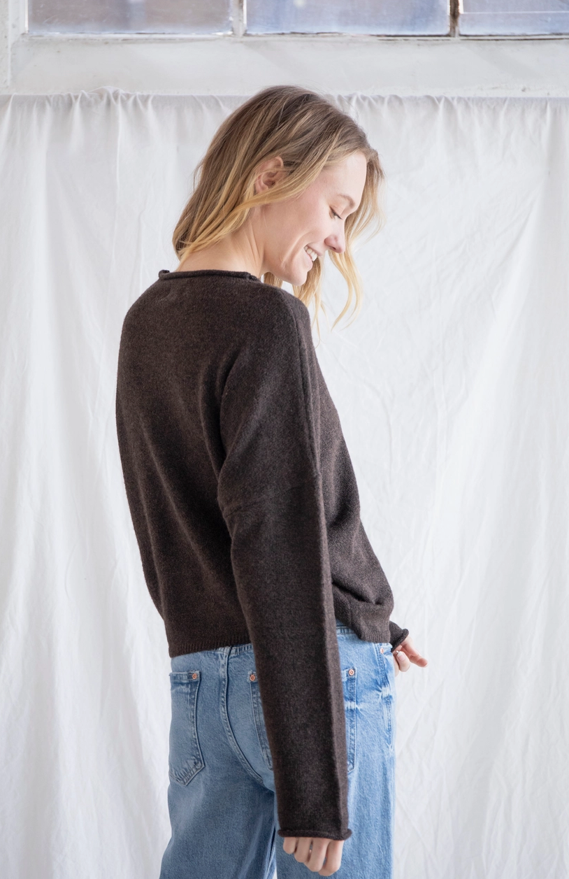 In The Moment Cardigan - Dark Chocolate