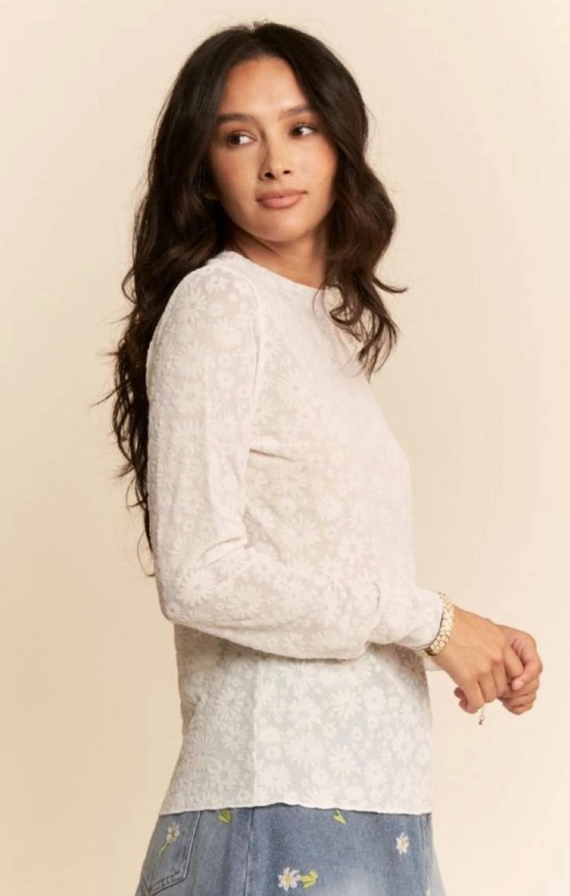 Floral Mesh Top