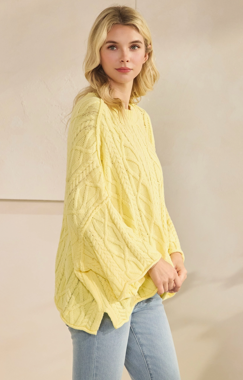 Easy Going Oversized Sweater - Yellow