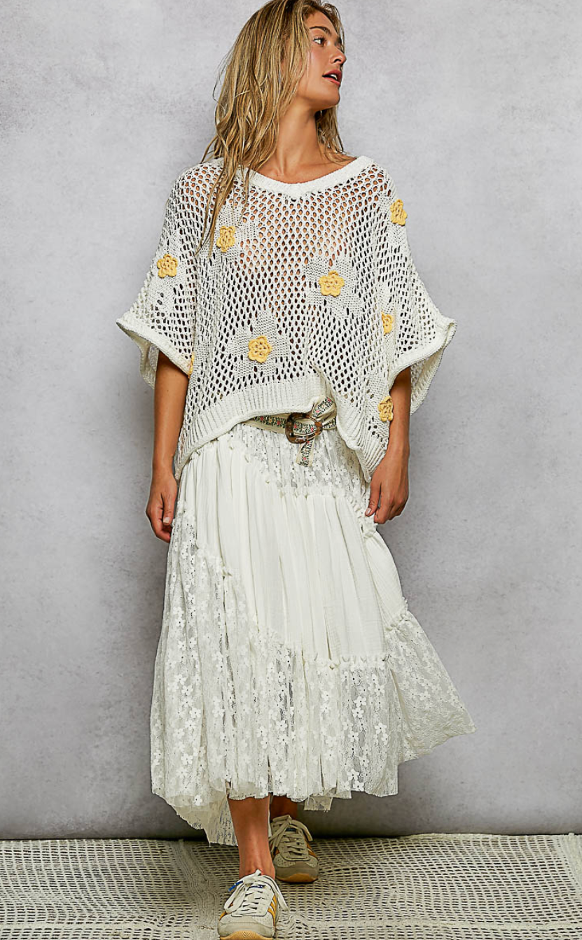 Citrus Breeze Knit Top
