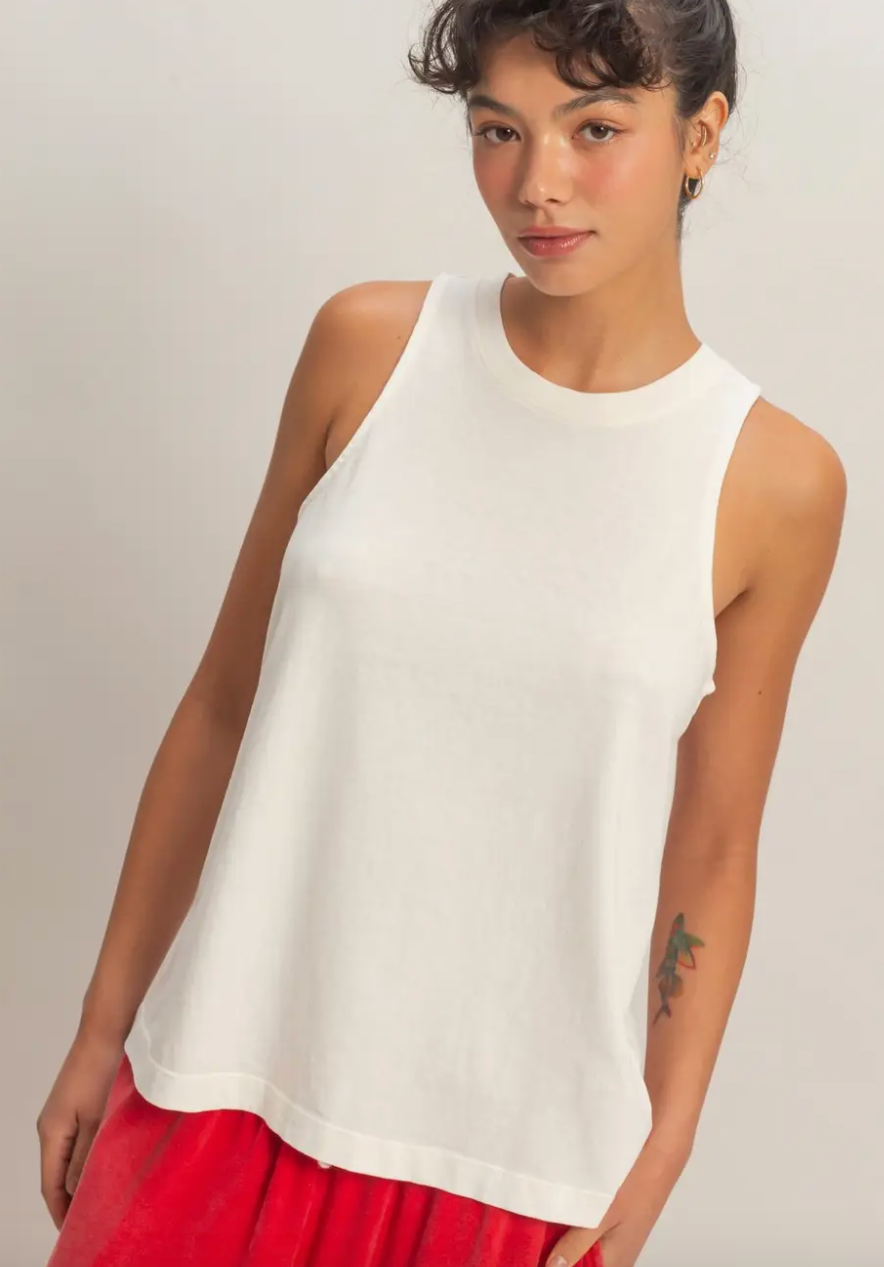Laid Back Tank Top - White