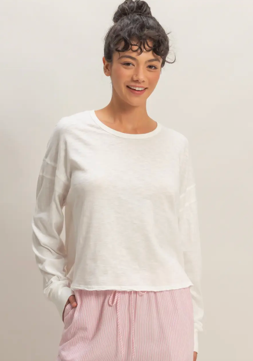 Cross Back T Shirt - White