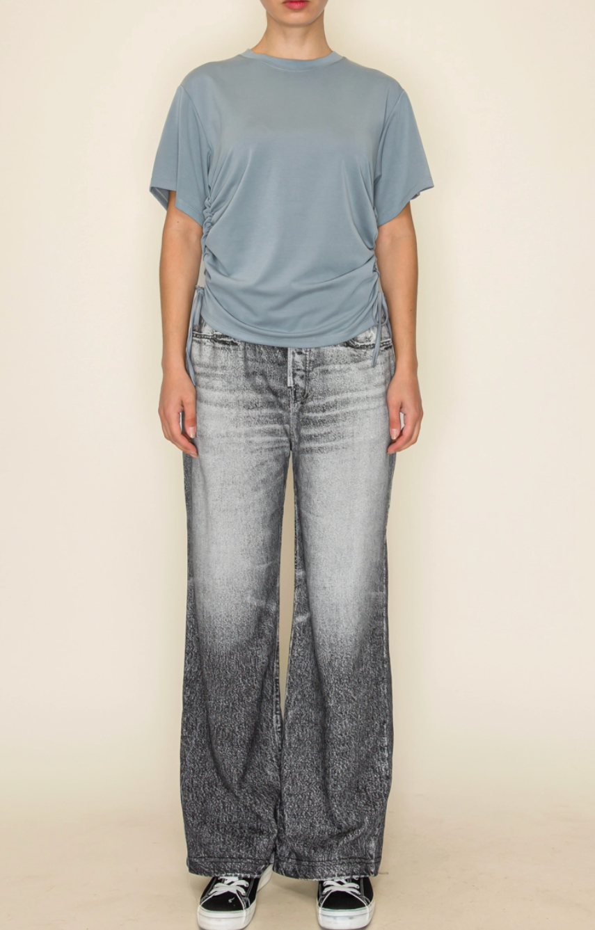 Just Like Jeans French Terry Sweat Pants - Washed Black