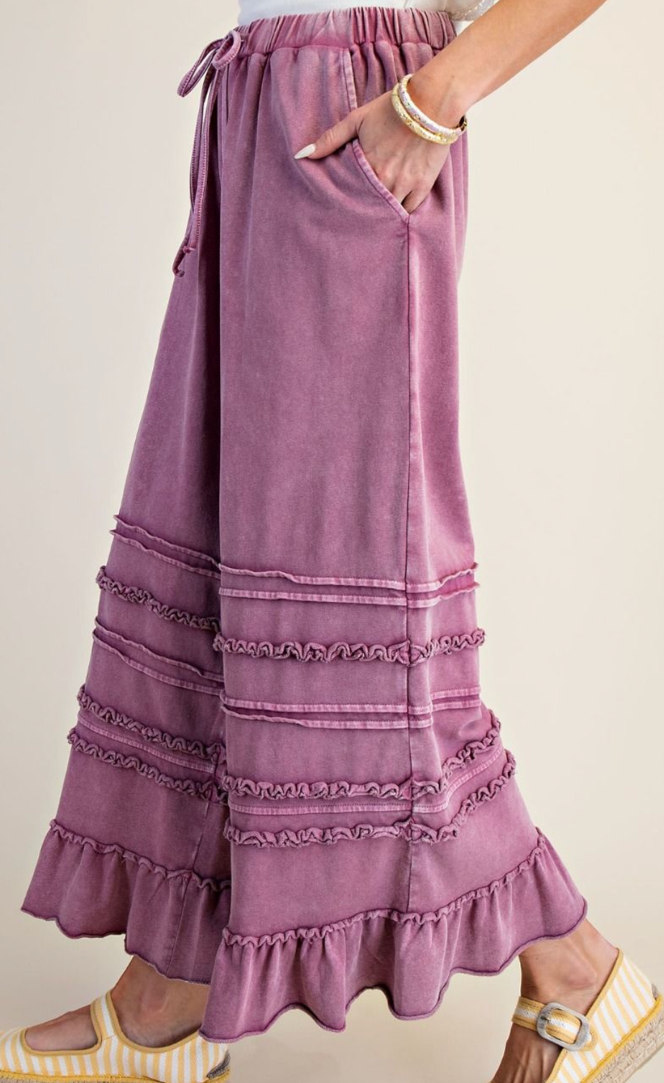 Raspberry Ruffle pants