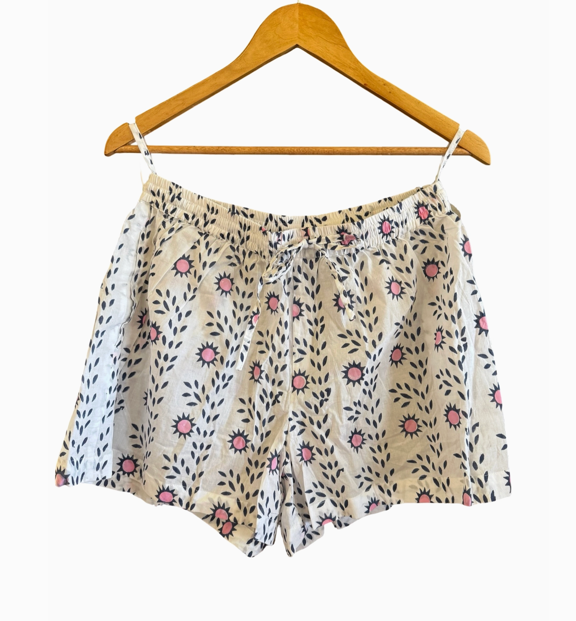 Beachy Lounge Shorts - Navy & Pink Sunshine