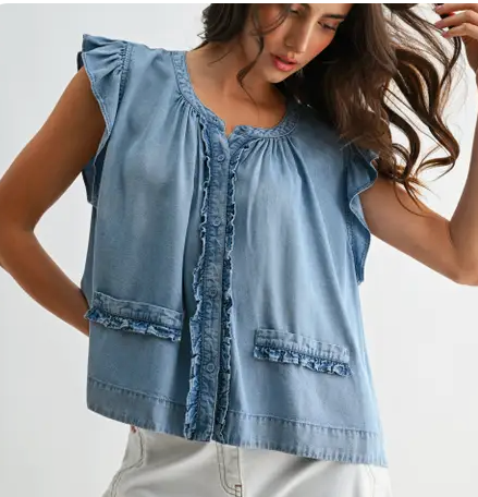 Sleeveless Tencel Blouse