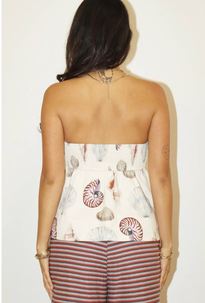 Seashell Smocked Top