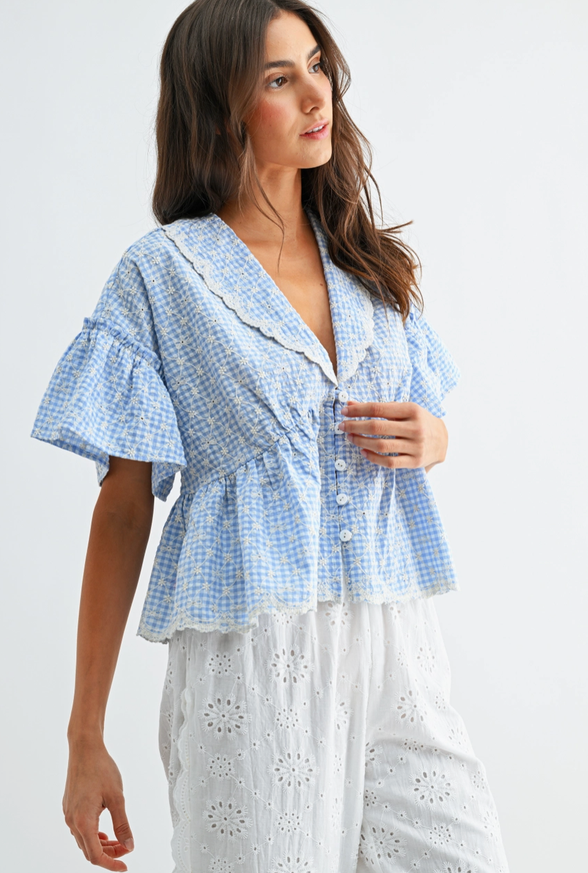 Sunday Gingham Blouse
