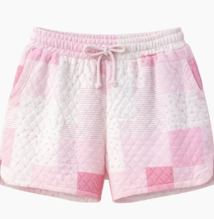 Quilted Patchwork Shorts