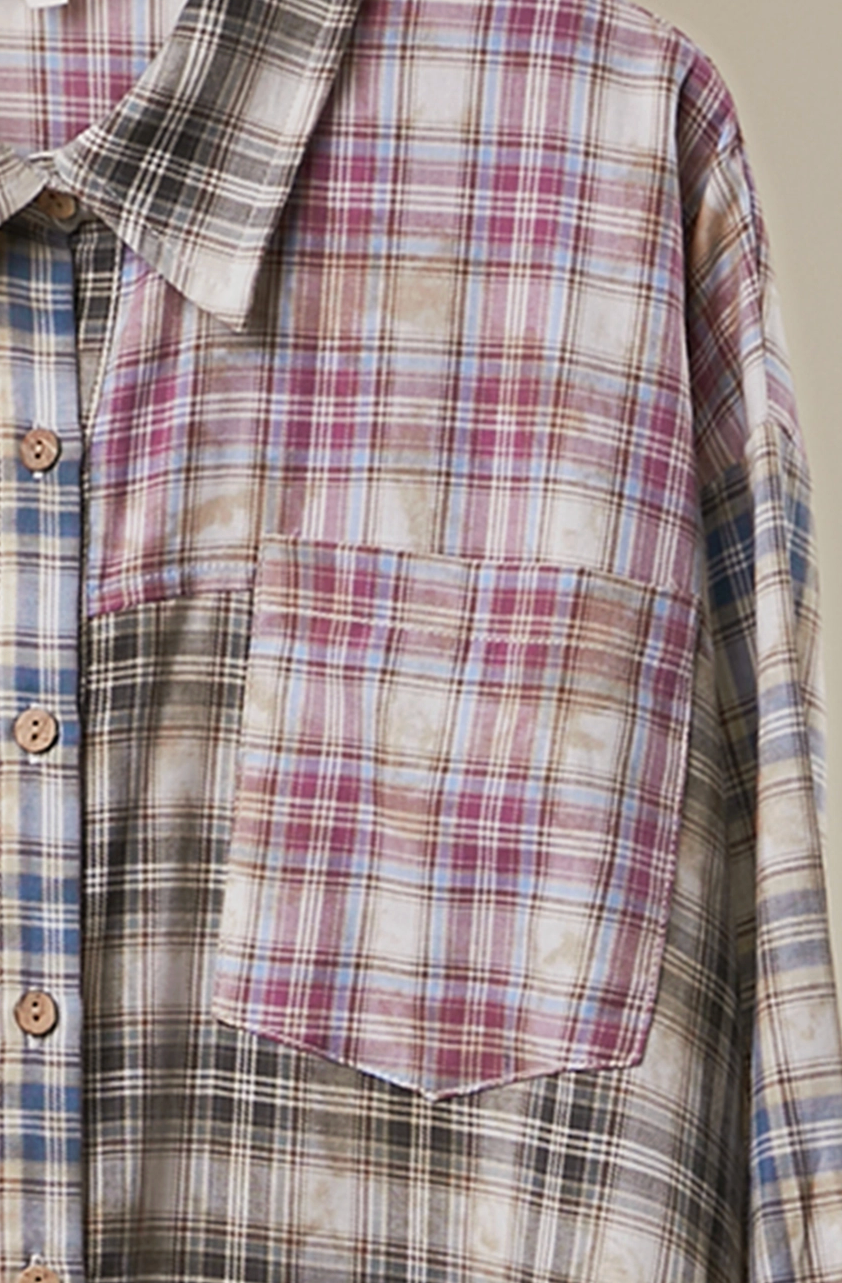 Star Plaid Button Up Shirt