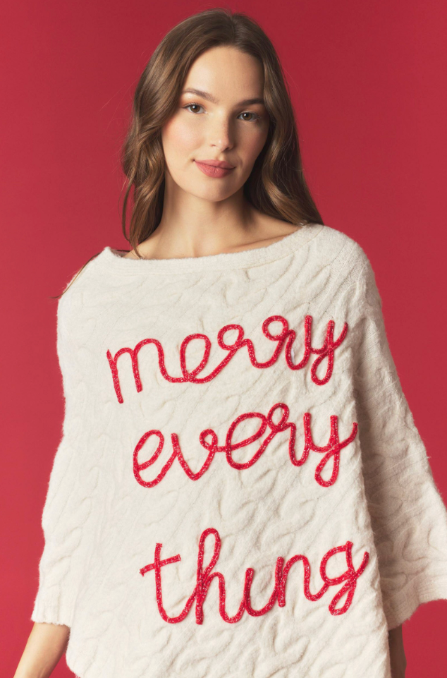 Merry Everything Poncho
